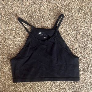 Aeropostale Black Seamless Ribbed Tank